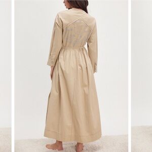 Free People Out West Longline Wrap Cotton Duster Robe Maxi Dress XS/S